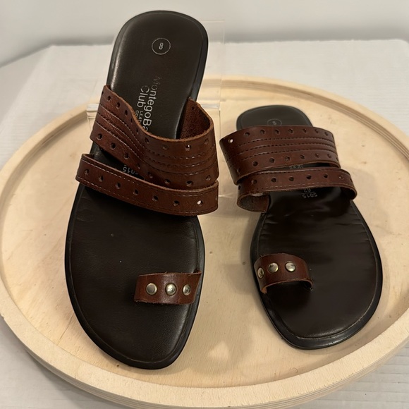 Montego Bay Club Leather Slid Sandals - Picture 1 of 8